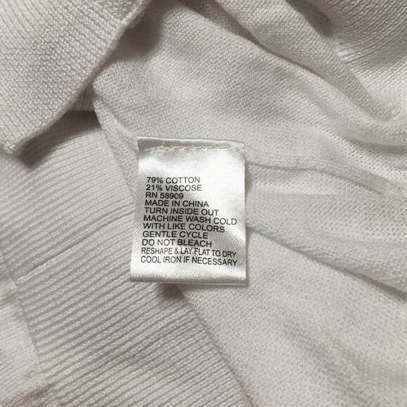 NWT Alex Marie Small White Coral Horizon Lightweight Button Up Sweater - Picture 4 of 5